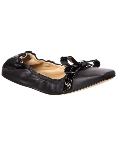 Jimmy Choo Adalee Leather Ballet Flat In Black