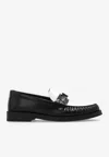 Jimmy Choo Mocassini Addie In Pelle Bicolor Donna In Black