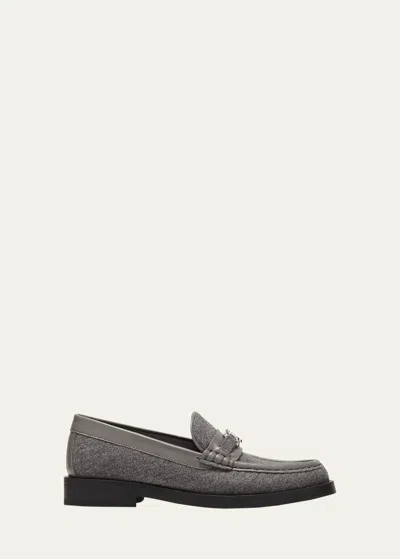 Jimmy Choo Addie Cotton Jc Slip-on Loafers In Strstr