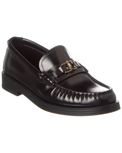 Jimmy Choo Addie Leather Loafer In Black
