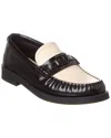 Jimmy Choo Mocassini Addie In Pelle Bicolor Donna In Black