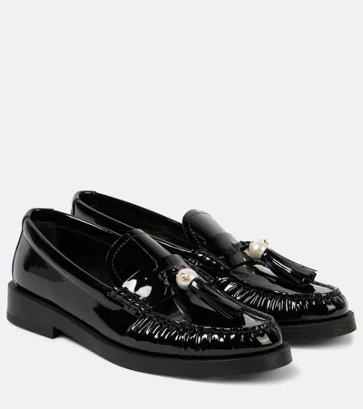 Jimmy Choo Addie Leather Loafers In Black