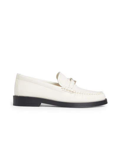 Jimmy Choo Addie Leather Loafers In White