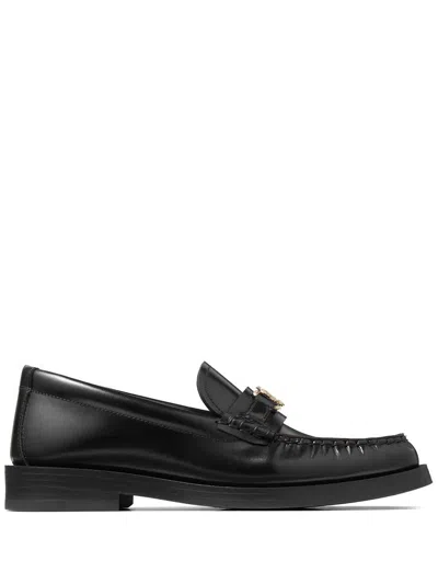 Jimmy Choo Addie/jc Series Flat-bottomed Love Shoes In Black