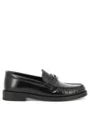 Jimmy Choo Leather Loafers With Glossy Finish And Metallic Accent