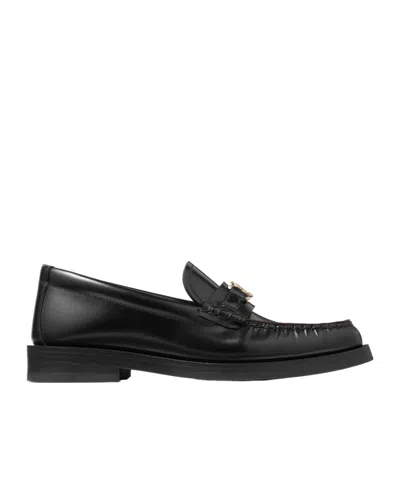 JIMMY CHOO JIMMY CHOO ADDIE LOGO PLAQUE LOAFERS