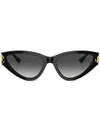 Jimmy Choo Eyewear Triangle Frame Sunglasses In Black