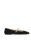 Jimmy Choo Ade Embellished Flat In Black