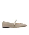 Jimmy Choo Ade Ballerina Shoes In Nude