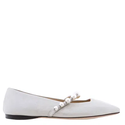 Jimmy Choo Ade Pearl Embellished Flats, Brand Size 34 ( Us Size 4 ) In Multi