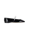Jimmy Choo Pearl Square Toe Patent Ballerina Shoes