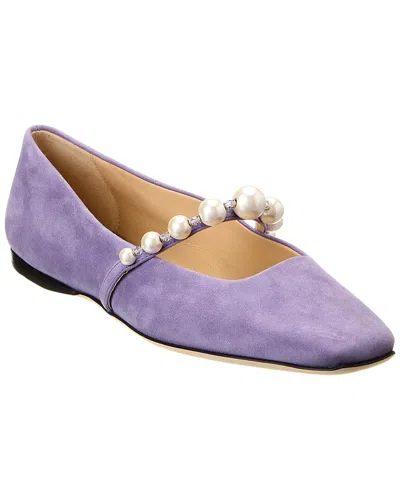 JIMMY CHOO ADE SUEDE FLAT