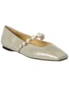 Jimmy Choo Ade Suede Flat In Gray