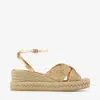 Jimmy Choo Aella 60 Logo Wedge Sandals In Silver