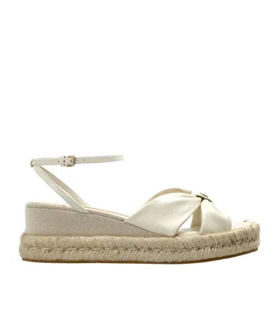 Jimmy Choo Aella Wedge 60 Sandals In Neutral