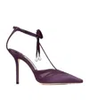 Jimmy Choo Afia Mesh 100 Satin And Ruched Tulle Sandal Sandals Violet In Purple
