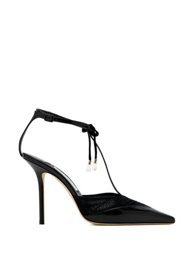 Jimmy Choo Afia Mesh Strap 100 Pumps In Multi