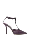 Jimmy Choo Afia Mesh 100 Satin And Ruched Tulle Sandal Sandals Violet In Purple