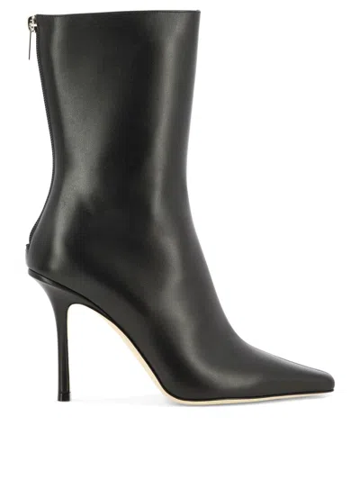 Jimmy Choo Agathe 100mm Pointed-toe Boots In Black