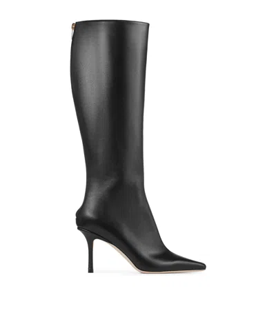 Jimmy Choo Agathe Knee Boot 85 In Schwarz