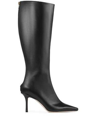Jimmy Choo Agathe Knee Boot 85 In Schwarz