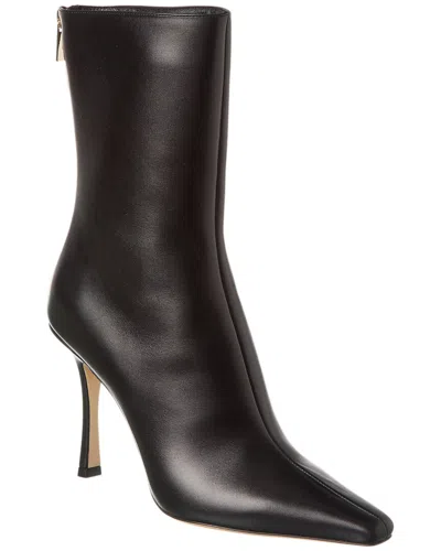 Jimmy Choo Agathe Ab 100 Leather Bootie In Black