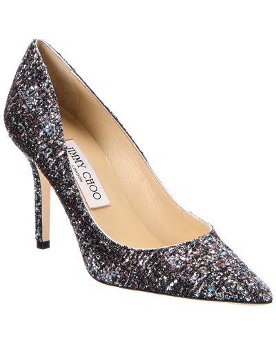 Jimmy Choo Agnes Glitter Pump In Transparent