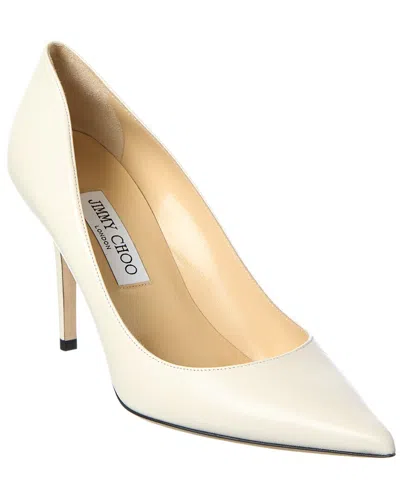 Jimmy Choo Agnes Leather Pump In White