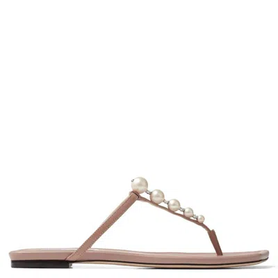 Jimmy Choo Alaina Embellished Faux Pearl Sandals In Multi