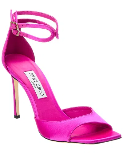Jimmy Choo Alani 95 Satin Sandal In Multi