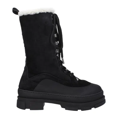 Jimmy Choo 20mm Aldea Leather & Canvas Ankle Boots In Black