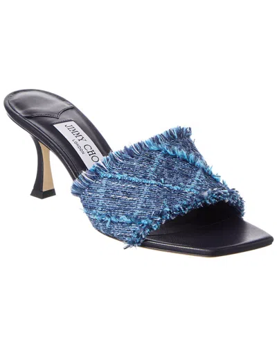 Jimmy Choo Alexia 70 Denim Sandal In Multi