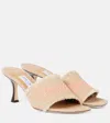 Jimmy Choo Sabot Alexia 70 In Tessuto Beige  Donna In Pink