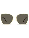 Jimmy Choo Alexis Butterfly Oversized-frame Sunglasses In Brown