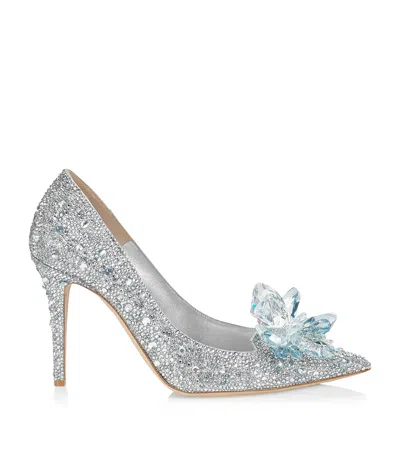 JIMMY CHOO ALIA 85 EMBELLISHED PUMPS