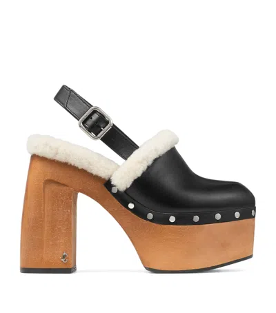 JIMMY CHOO ALIDA 135 LEATHER PLATFORM HEELS
