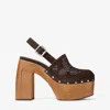 Jimmy Choo Alida 135 Suede Platform Clogs