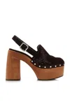 Jimmy Choo Alida Suede Platform Clogs