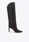 Jimmy Choo Alizze Ks 85 Boot In Deep Merlotleather In Burgundy