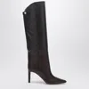 Jimmy Choo Alizze Knee Boot 85 Color Merlot In Black