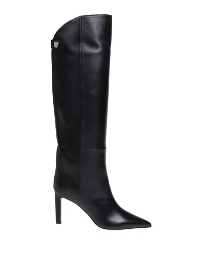 Jimmy Choo Alizze Ks 85 Leather Boot In Black