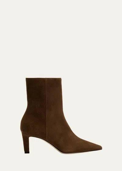 Jimmy Choo Marina Ankle Boots In Brown Suede