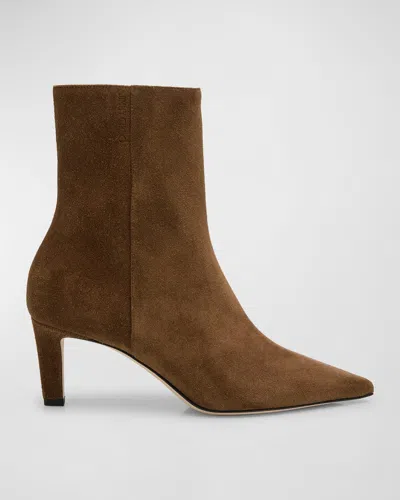 Jimmy Choo Alizze Suede Ankle Booties In Brown