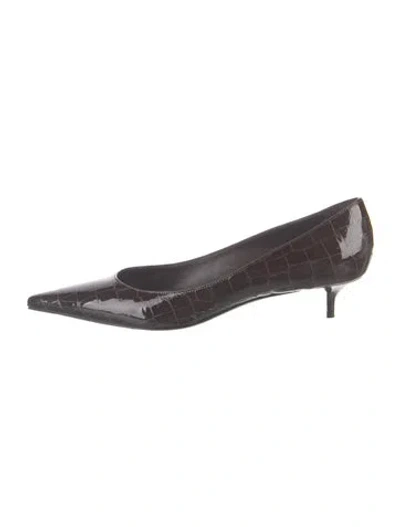Pre-owned Jimmy Choo Alligator Pumps In Brown