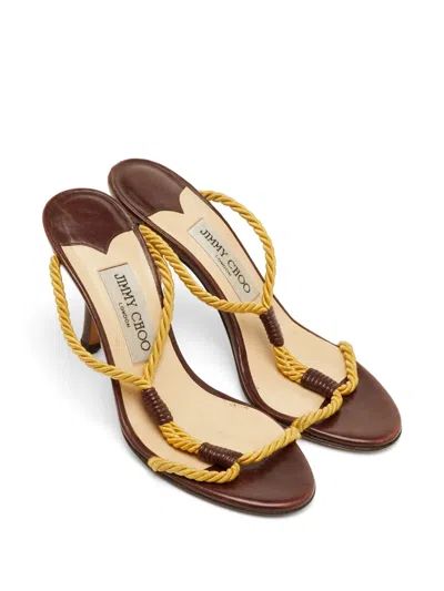 Pre-owned Jimmy Choo Almond-toe Sandals In Brown