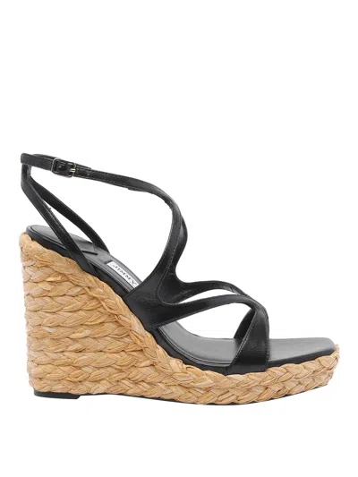 Jimmy Choo Black Ayla Wedges