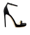 Jimmy Choo Alva 120 Suede Sandals In Black