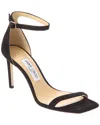 Jimmy Choo Alva 85 Suede Sandals In Black