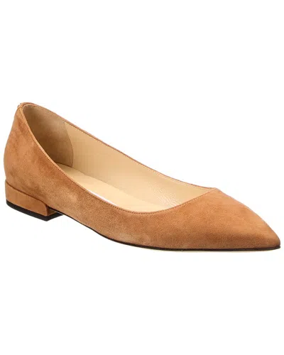Jimmy Choo Alvena Suede Ballerina Flat In Brown