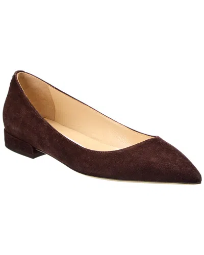 Jimmy Choo Alvena Suede Ballerina Flat In Burgundy